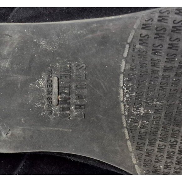 Stuart Weitzman Black Suede Leather Hidden Wedge Tall Tassel Boots Size 9 EUC - Picture 6 of 8